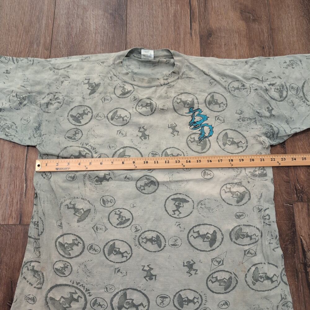 VTG BD Adult Large Shirt Surf Skater Beach Hawaii Maui Ocean Single Stitch AOP - Picture 6 of 8
